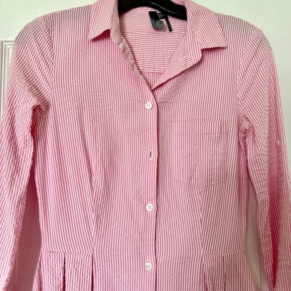 Cotton Pink with white stripes dress - Picture 3 of 14